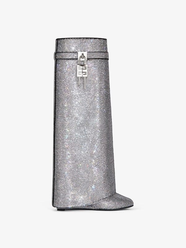 Givenchy Shark Lock boots wide fit in strass