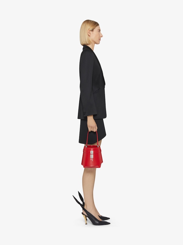 Givenchy Shark Lock Bucket Bag In Box Leather