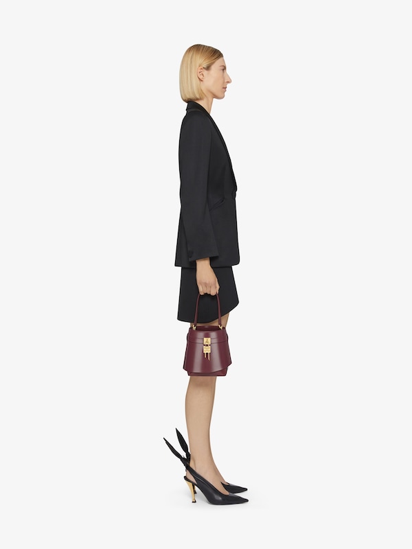 Givenchy Shark Lock Bucket Bag In Box Leather