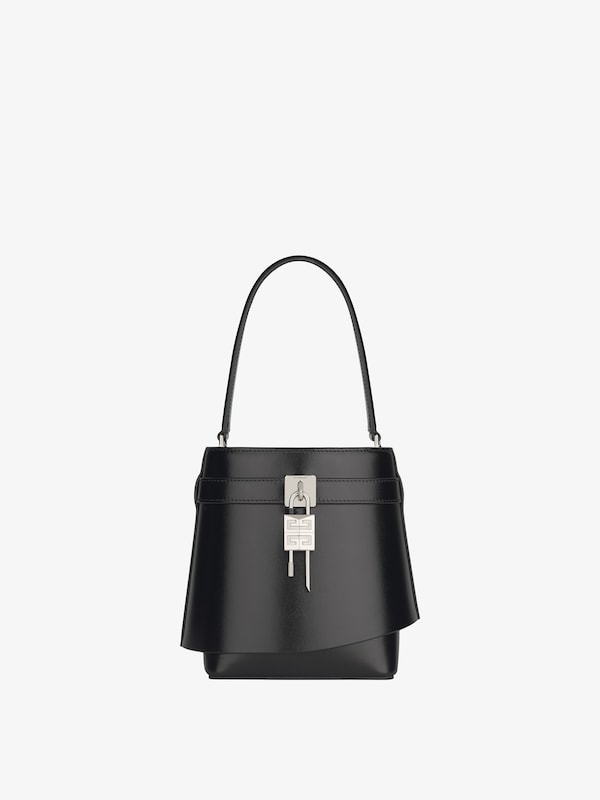 Givenchy Shark Lock bucket bag in Box leather
