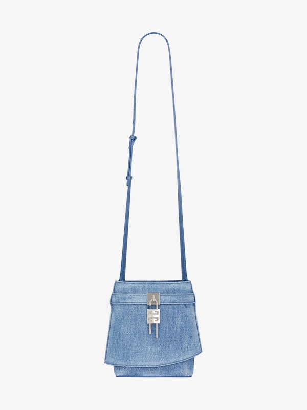 Givenchy Shark Lock Bucket Bag In Washed Denim