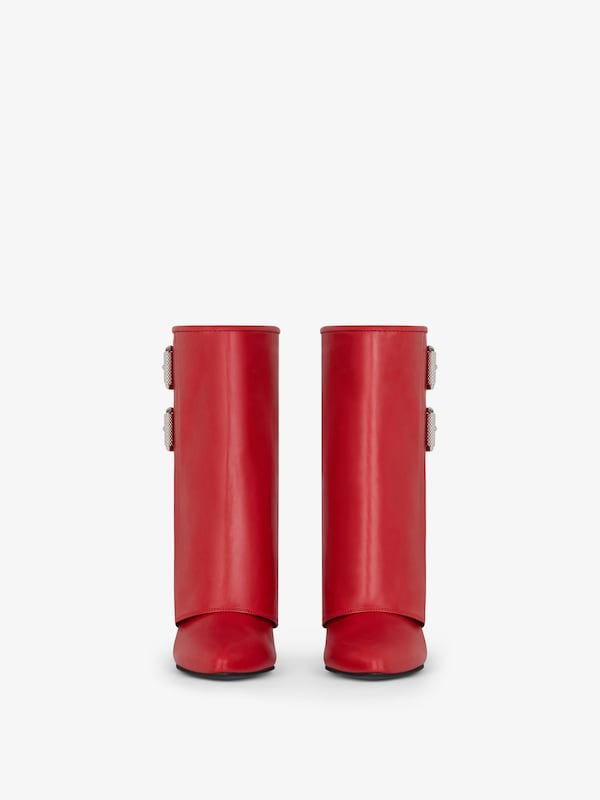 Givenchy Shark Lock Buckles Ankle Boots In Leather