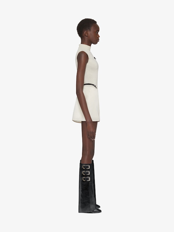 Givenchy Shark Lock Buckles Boots In Leather