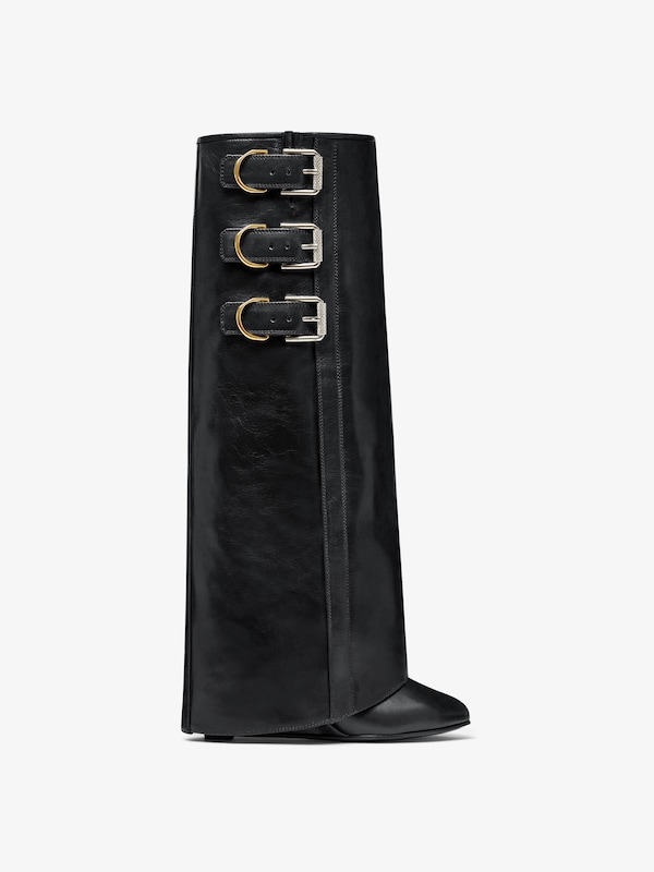 Givenchy Shark Lock Buckles Boots In Leather