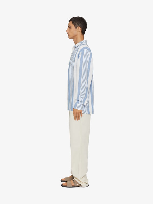 Givenchy Shirt In Linen With 4G Stripes