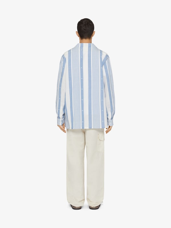 Givenchy Shirt In Linen With 4G Stripes