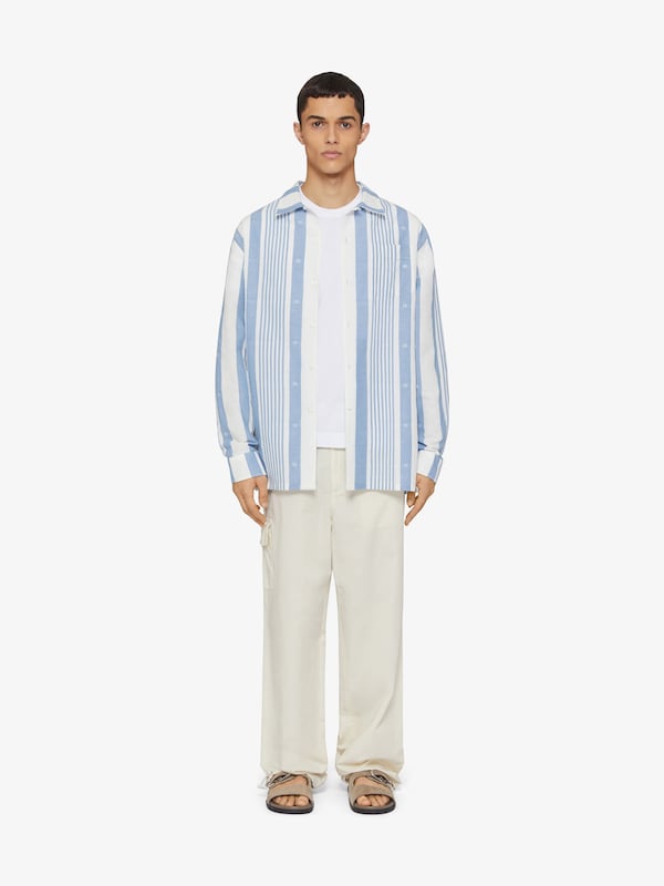 Givenchy Shirt in linen with 4G stripes