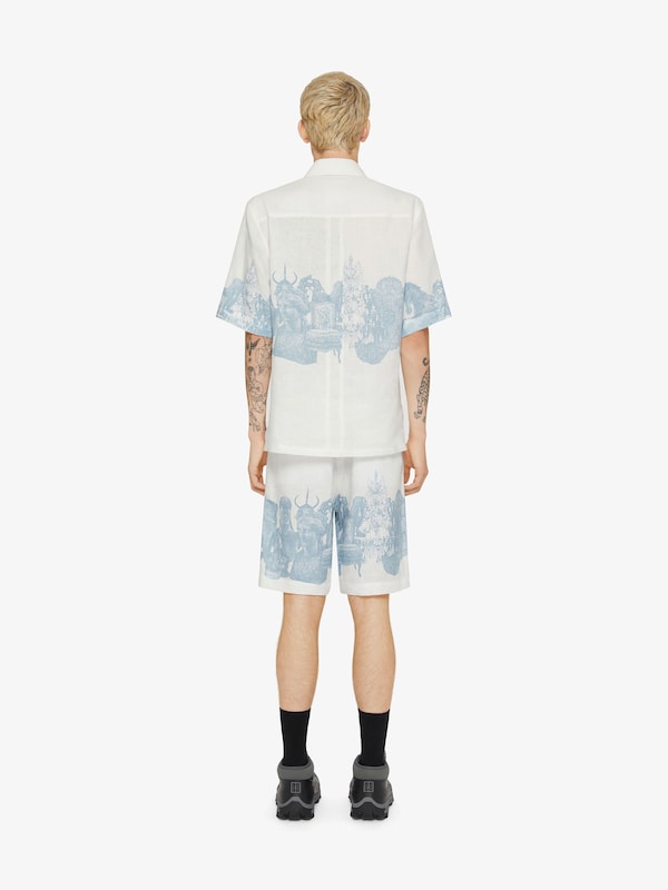 Givenchy Shirt In Linen With Hubert Objects Print