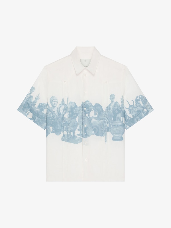 Givenchy Shirt In Linen With Hubert Objects Print