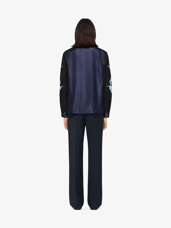 Givenchy Shirt In Satin With Unicorns Embroidery