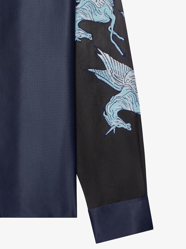Givenchy Shirt In Satin With Unicorns Embroidery