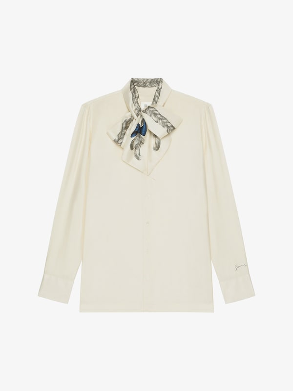 Givenchy Shirt In Silk With Hair Print Lavalliere