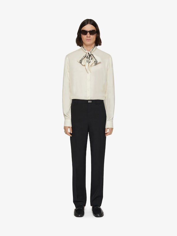 Givenchy Shirt in silk with hair print lavalliere