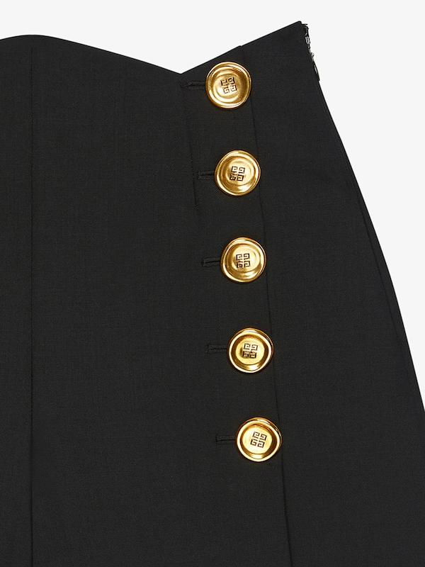 Givenchy Shorts In Wool And Mohair With Buttons