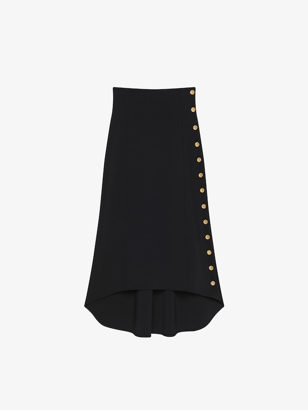 Givenchy Skirt In Punto Milano With Buttons