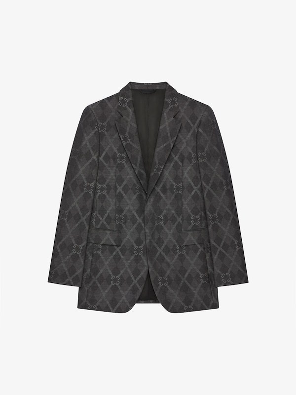 Givenchy Slim Fit Jacket In Monogram 72 Jacquard