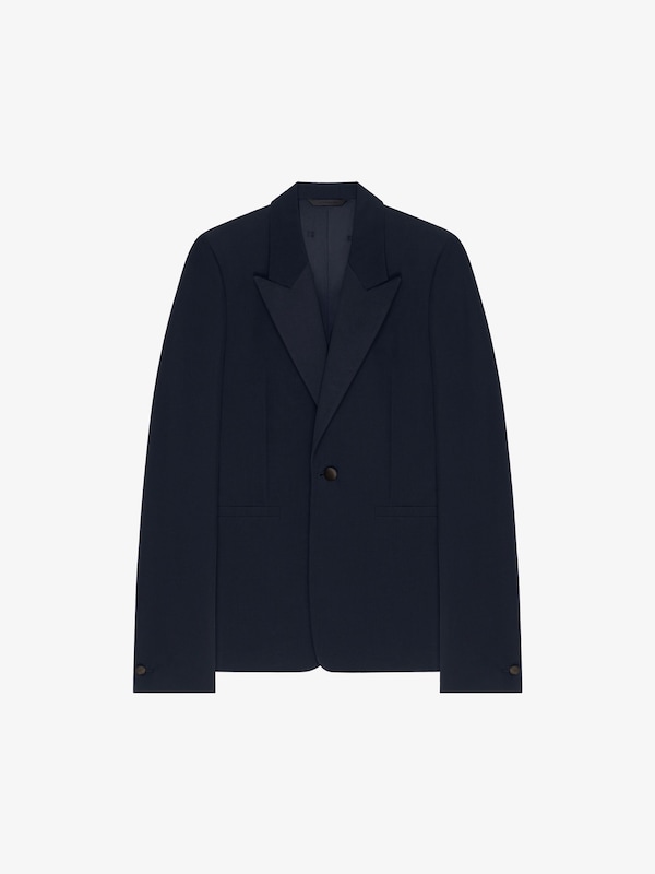 Givenchy Slim Fit Jacket In Wool With Satin Collar