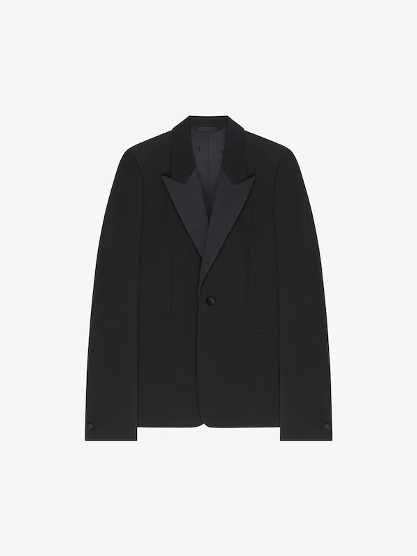 Givenchy Slim fit jacket in wool with satin collar