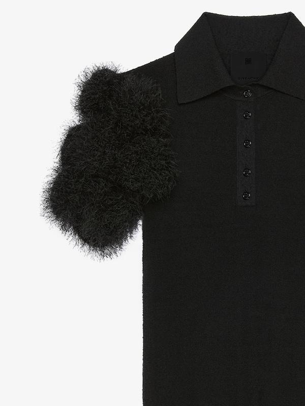 Givenchy Slim Fit Polo In Knit With Pompoms