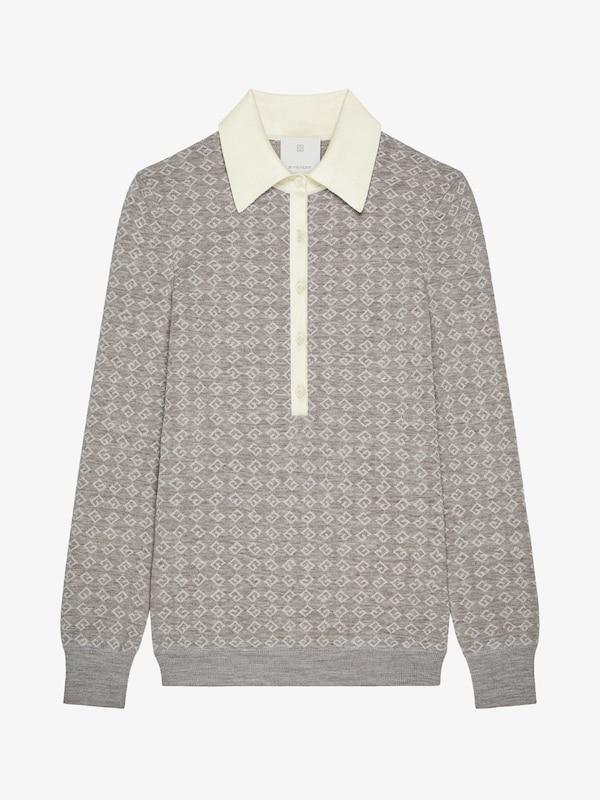 Givenchy Slim Fit Polo In Monogram 72 Jacquard