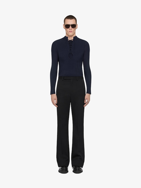 Givenchy Slim fit sweater in cashmere with laces