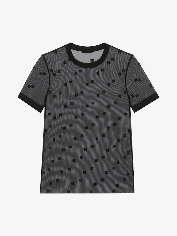 Givenchy Slim fit t-shirt in 4G tulle