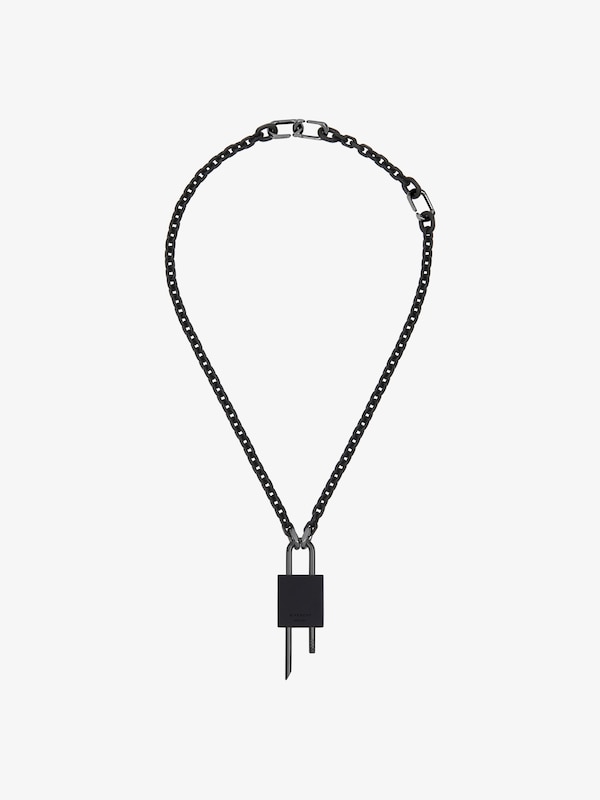 Givenchy Small Lock Necklace In Metal