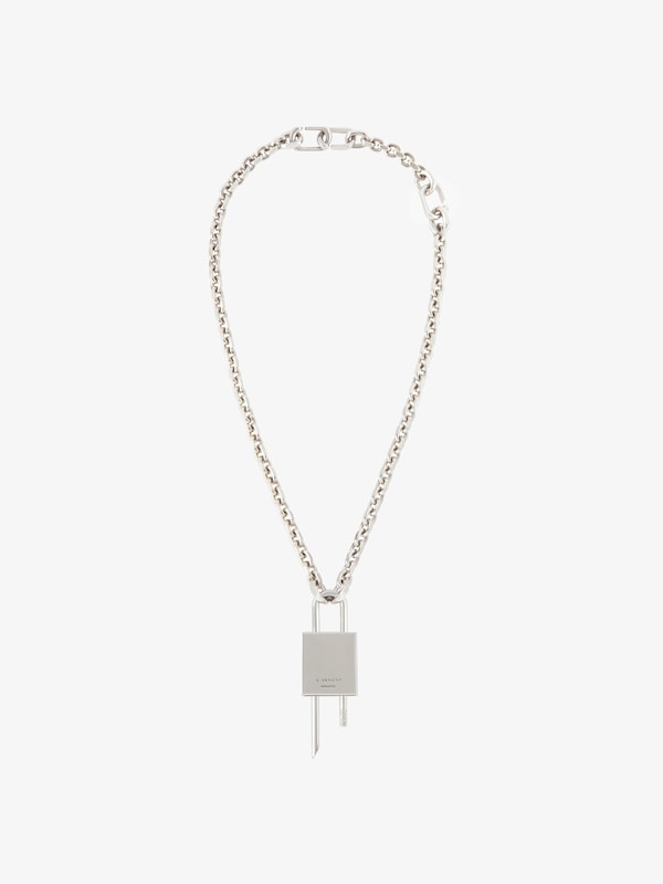 Givenchy Small Lock Necklace In Metal