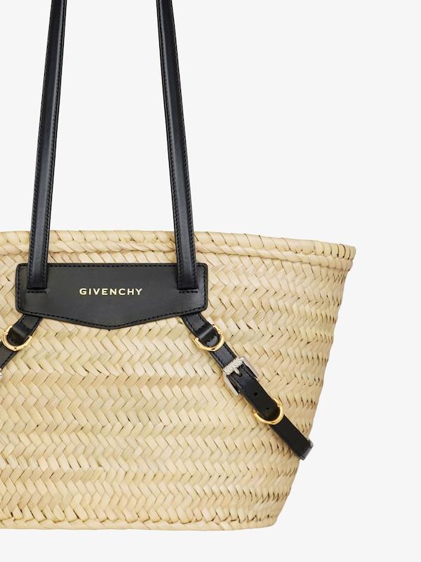 Givenchy Small Voyou Basket Bag In Raffia