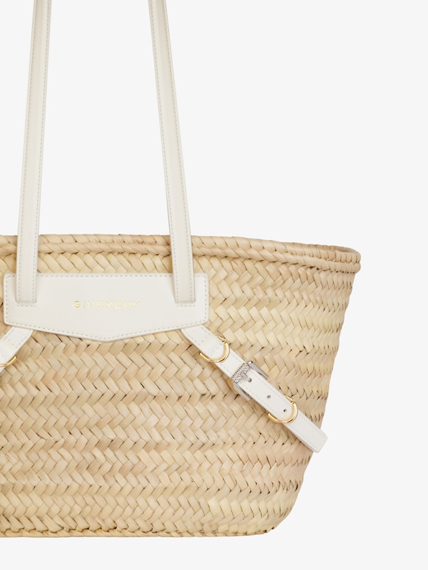 Givenchy Small Voyou Basket Bag In Raffia