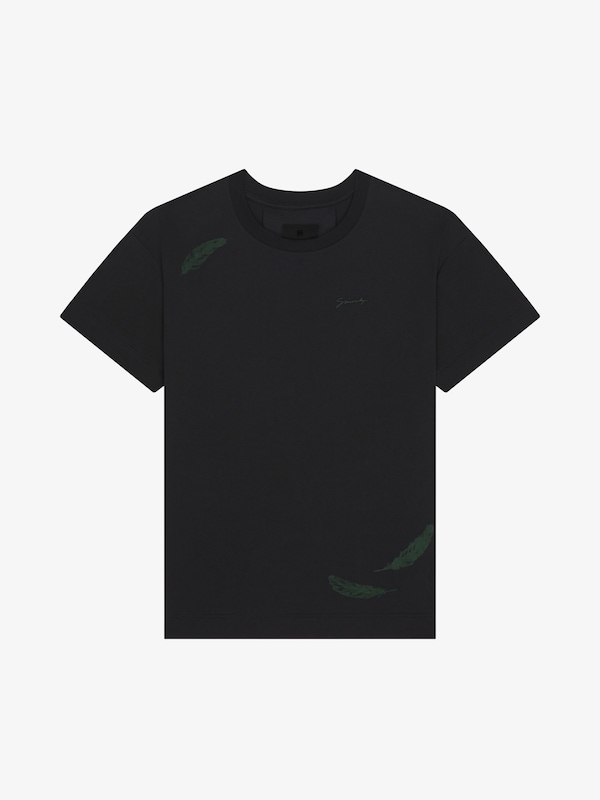Givenchy T-shirt In Cotton GIVENCHY Feathers