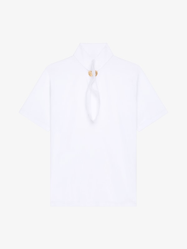 Givenchy T-shirt In Cotton With Buttoned Collar
