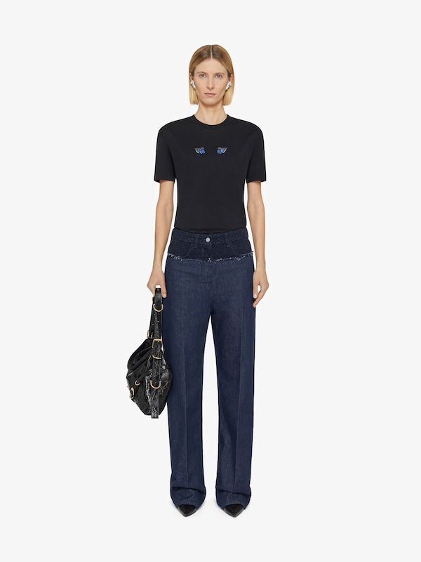 Givenchy T-shirt in cotton with cat eye embroidery