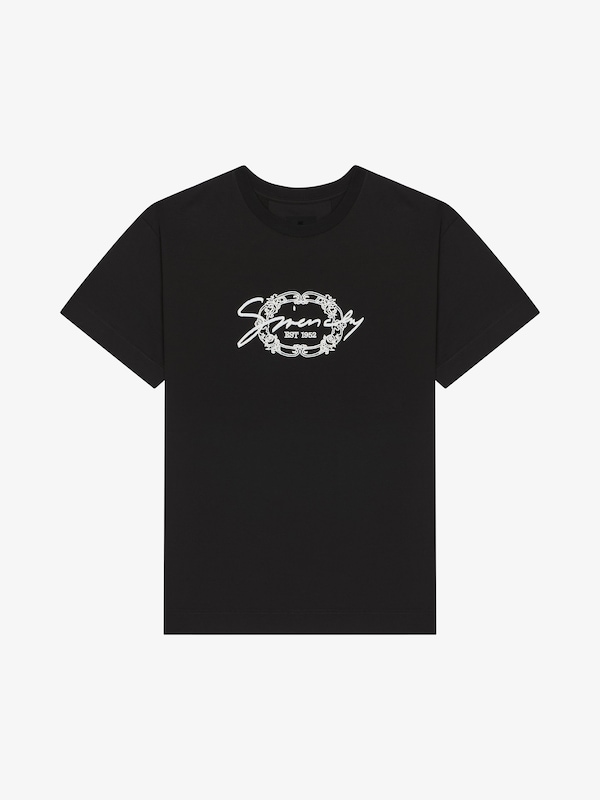 Givenchy T-shirt In Cotton With GIVENCHY Medallion