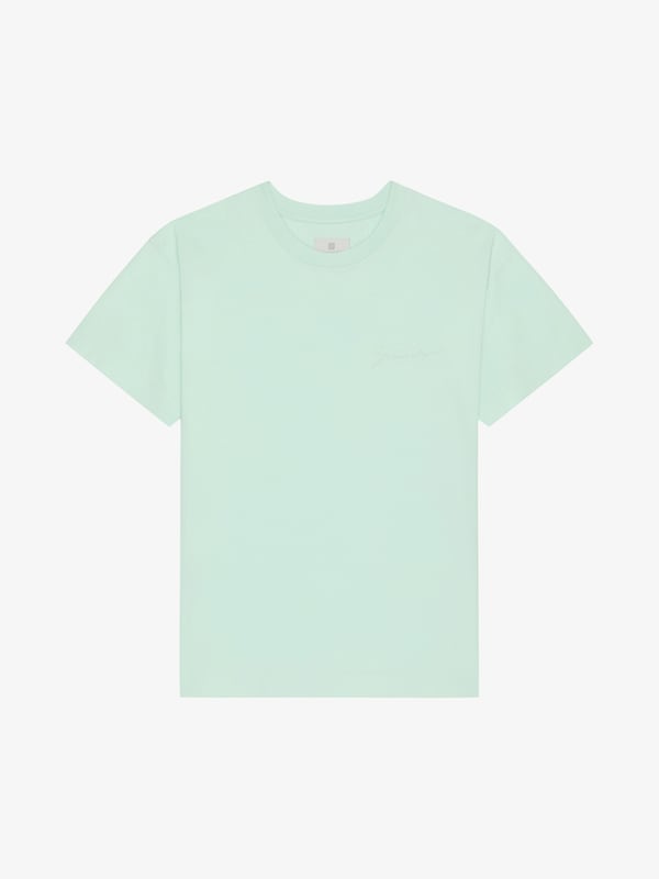Givenchy T-shirt In Cotton With GIVENCHY Signature