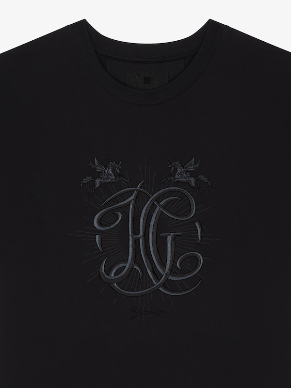 Givenchy T-shirt In Cotton With HG Embroidery