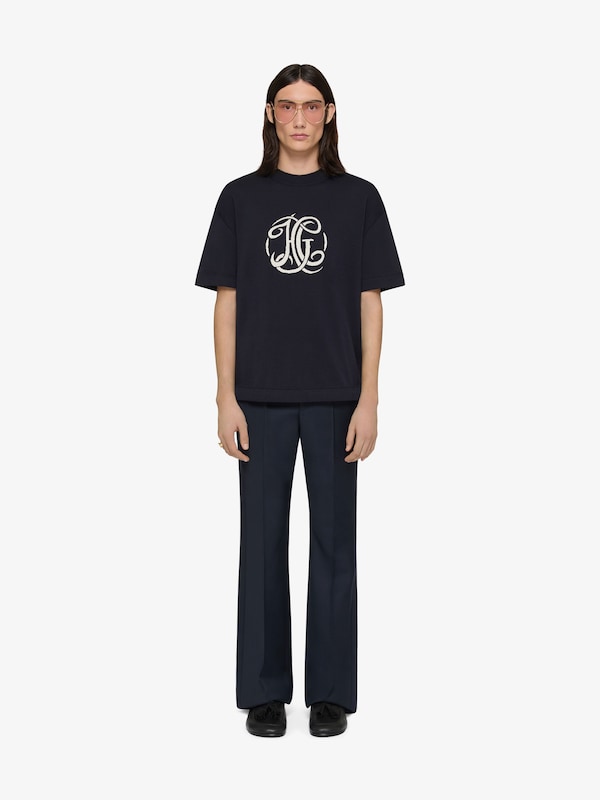 Givenchy T-shirt in knit with HG jacquard