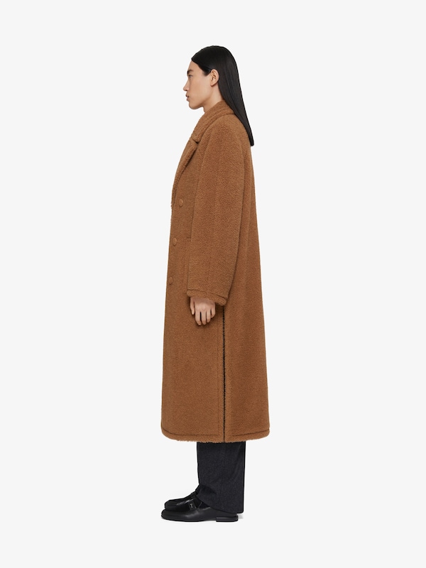 Givenchy Teddy Coat In Camel Hair And Silk