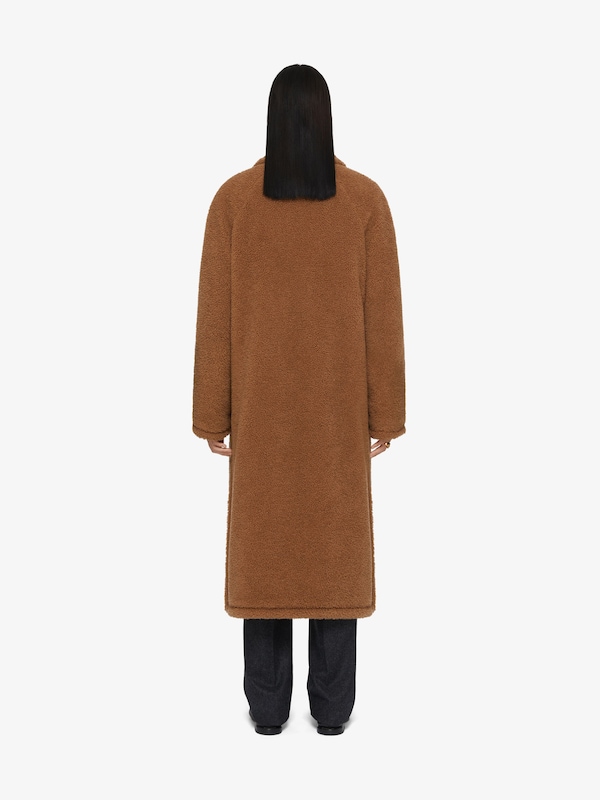 Givenchy Teddy Coat In Camel Hair And Silk