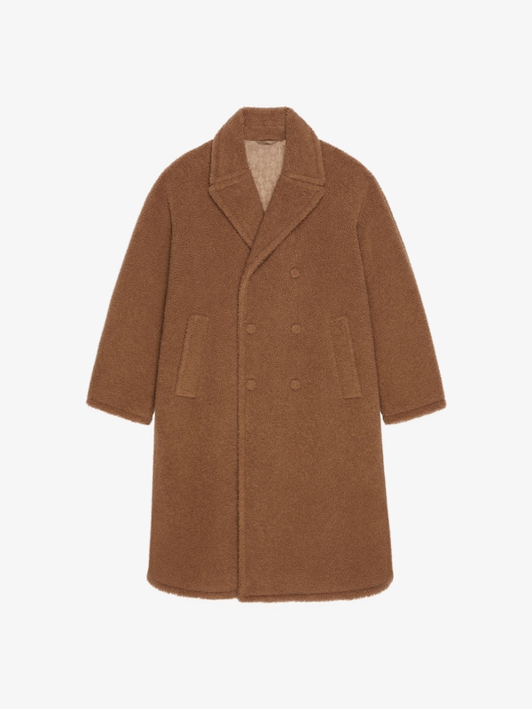 Givenchy Teddy Coat In Camel Hair And Silk