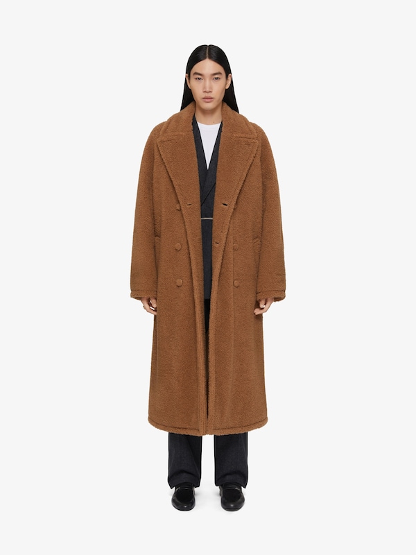 Givenchy Teddy coat in camel hair and silk