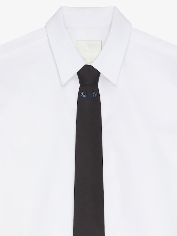 Givenchy Tie In Embroidered Silk With Cat's Eyes