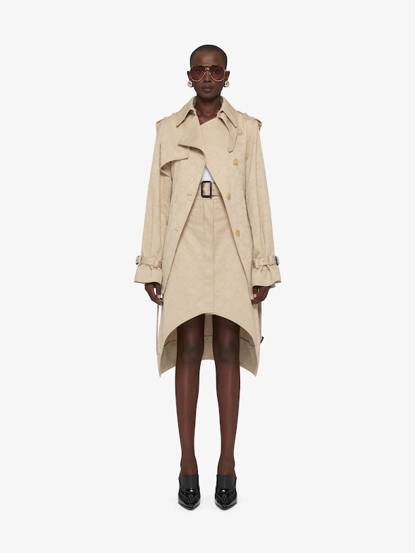 Givenchy Trench-coat In Monogram 72 Cotton