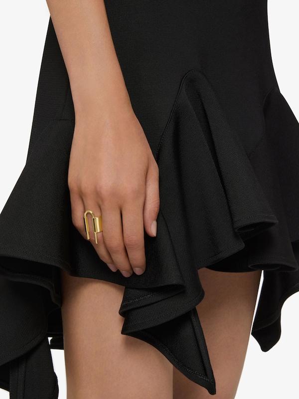 Givenchy U Lock Ring In Metal