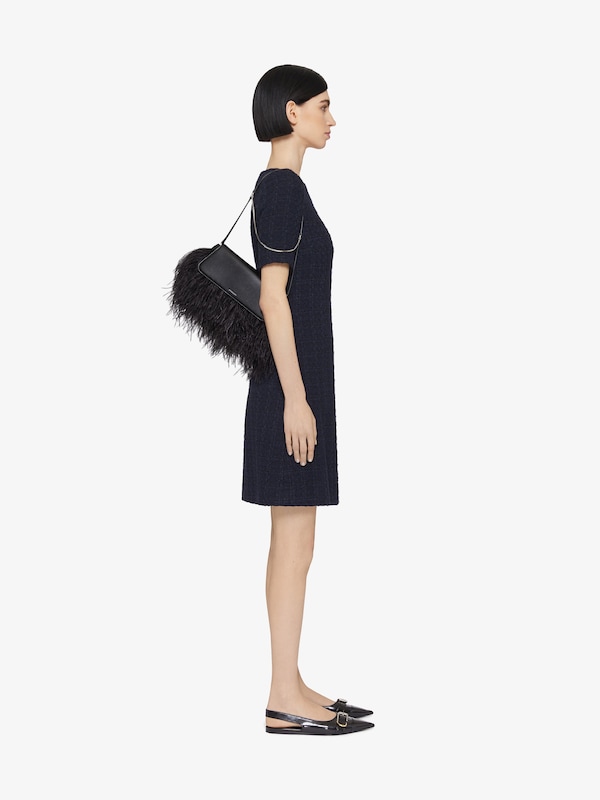 Givenchy Voyou Clutch Bag In Leather And Feathers