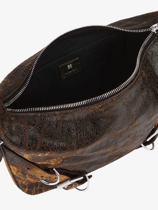 Givenchy Voyou Crossbody Bag In Crackled Leather