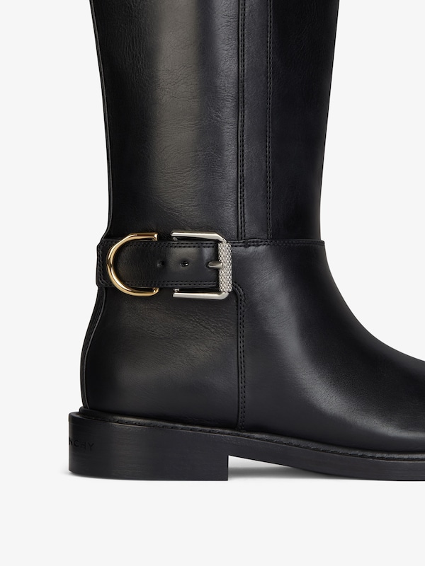 Givenchy Voyou Flat Boots In Leather