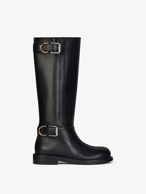Givenchy Voyou Flat Boots In Leather
