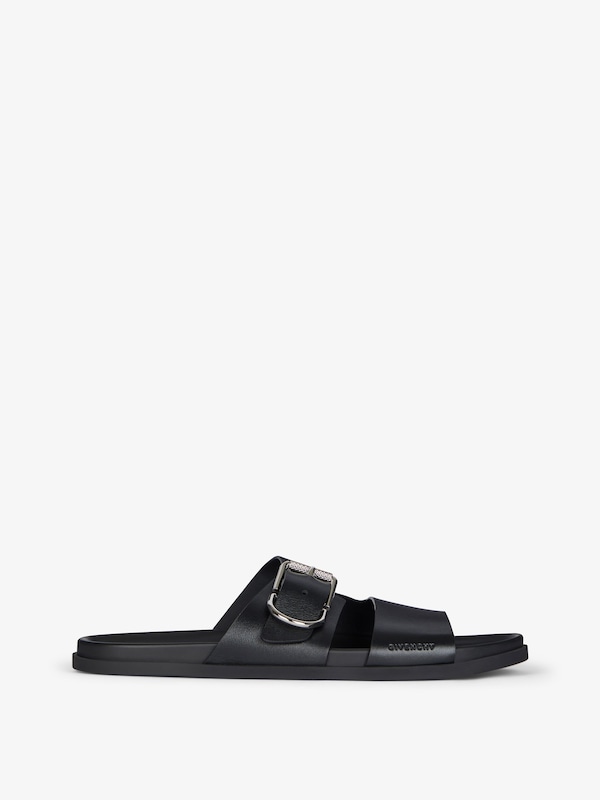 Givenchy Voyou flat mules in grained leather