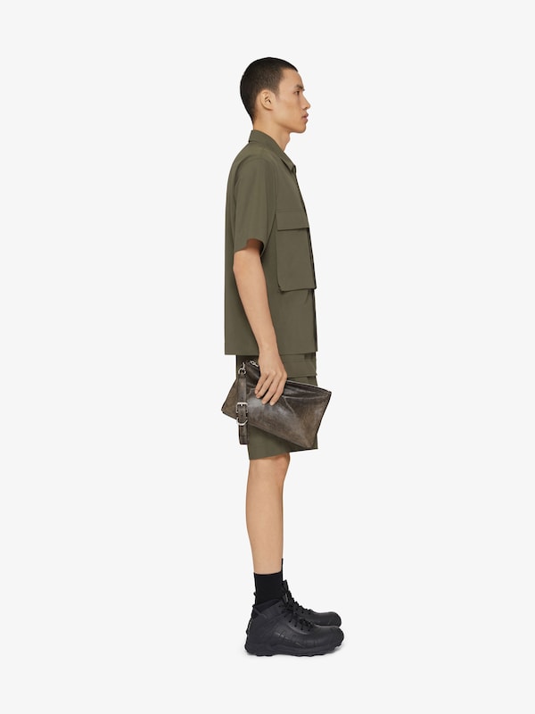 Givenchy Voyou Pouch In Aged Leather